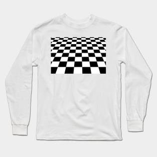 Checkered Board Pattern Long Sleeve T-Shirt